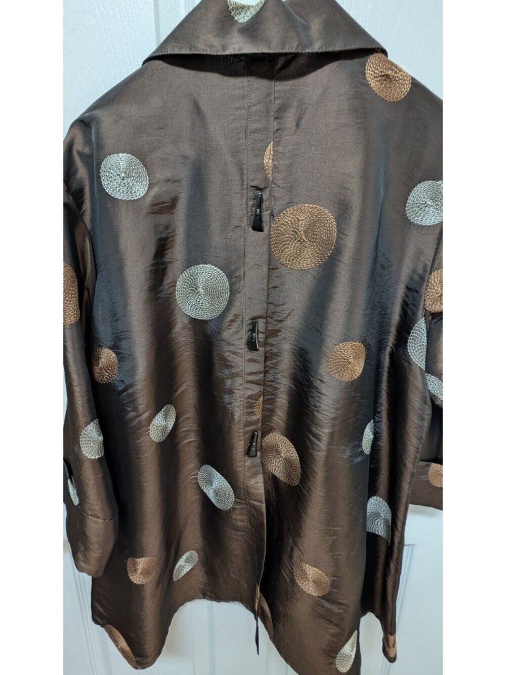IC by Connie K Womens Jacket Art to Wear Artsy Statement Made In USA Large - Picture 5 of 7